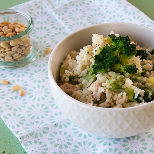 FODMAP-armer One Pot Reis mit Brokkoli und Hähnchen