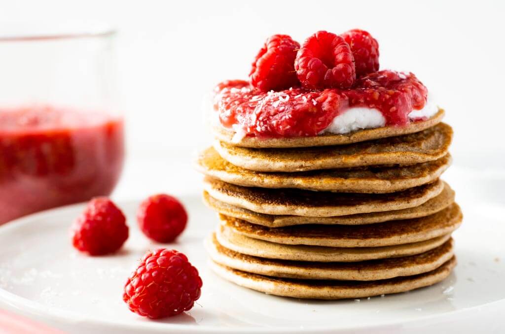 FODMAP-arme Buchweizen Pancakes zum Frühstück